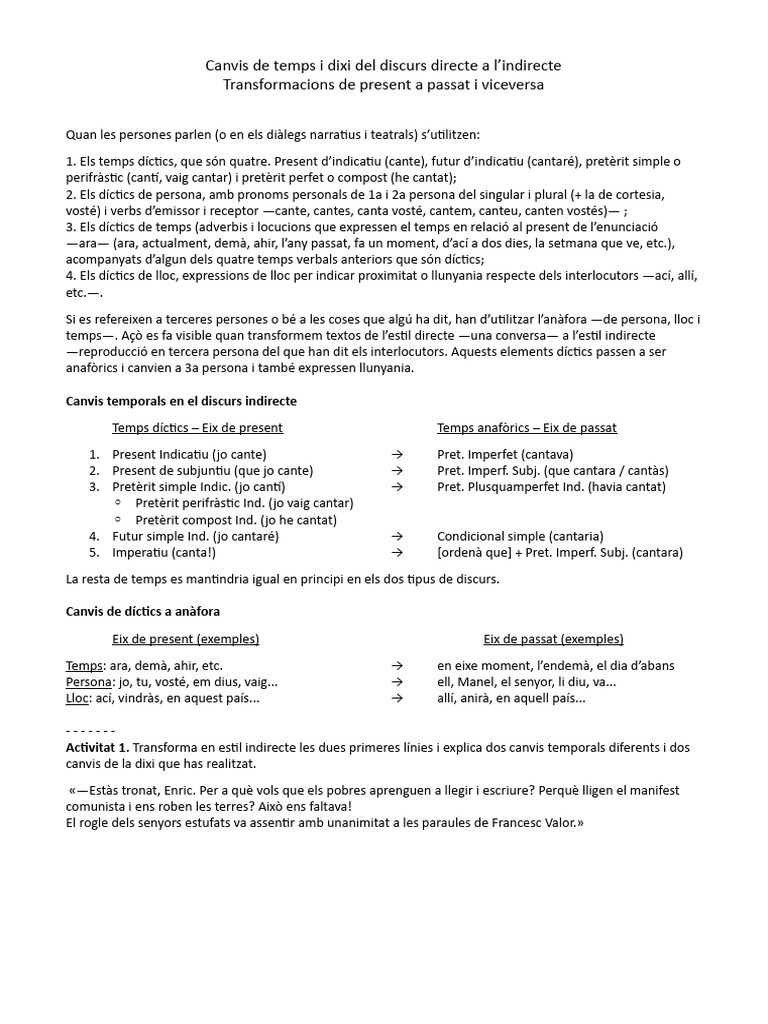 1.canvis Temporals - Teoria I Pràctica | PDF