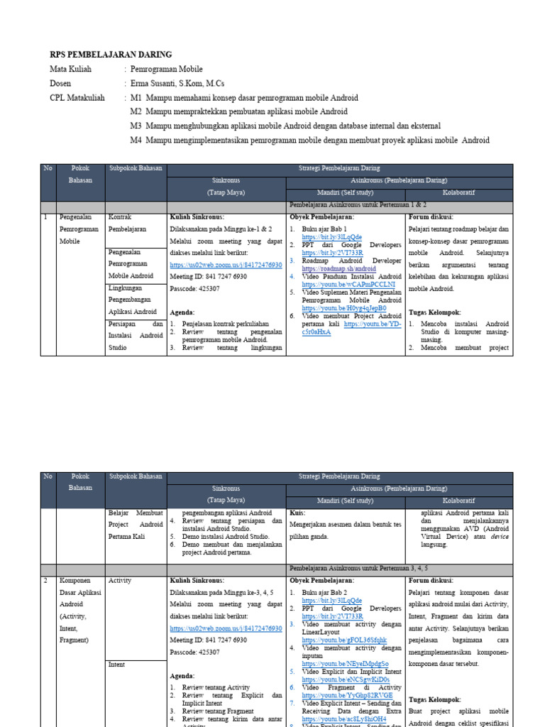 RPS Pemrograman Mobile DARING | PDF