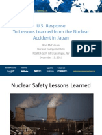 US Response to the Lessons Learned From the Nuclear Accident in Japan