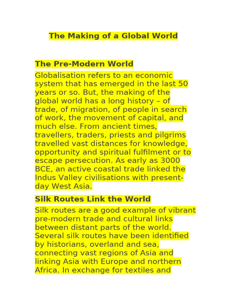 History of Globalization | PDF | Bretton Woods System | Great Depression
