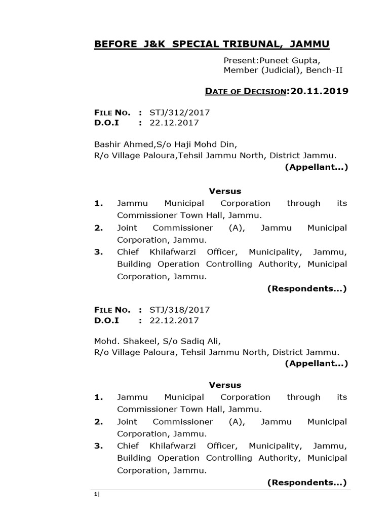 Bashir ahmed vs jmc final order pdf