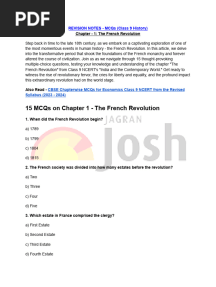 Class 9 History CH 1 MCQ PDF