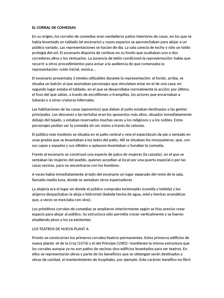El Corral de Comedias | PDF