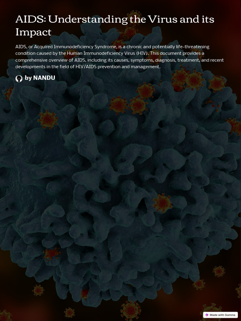 AIDS Understanding The Virus and Its Impact | PDF