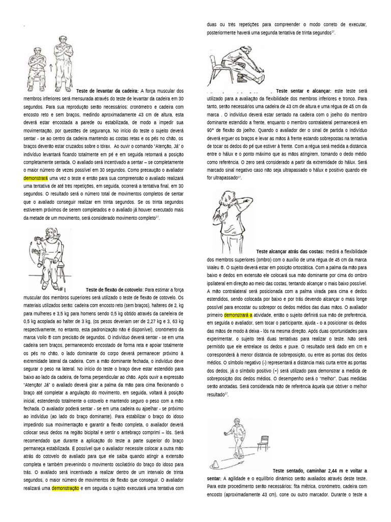 Protocolo Bateria Testes Rikli-Jones | PDF