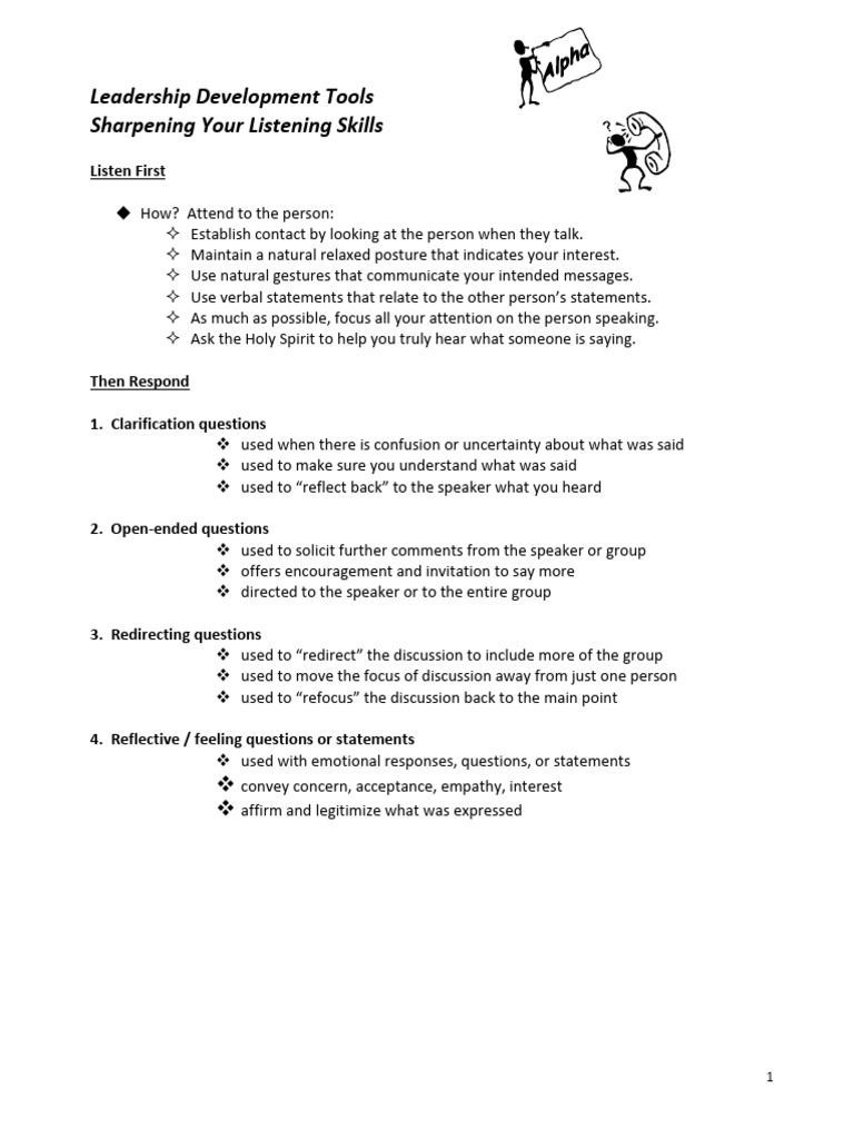 Sharpening your listening skills pdf