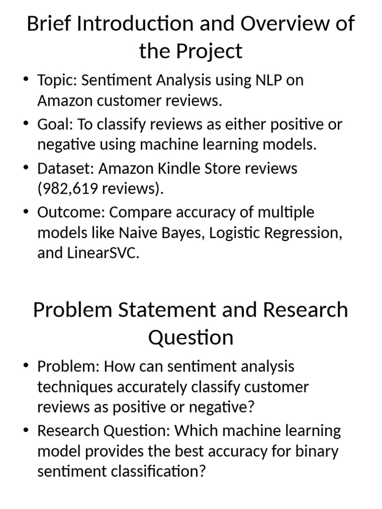 NLP Sentiment Analysis Presentation | PDF