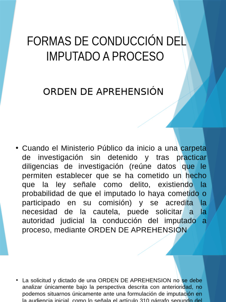 Orden de Aprehensión en el Proceso Penal | PDF | Queja | Derecho