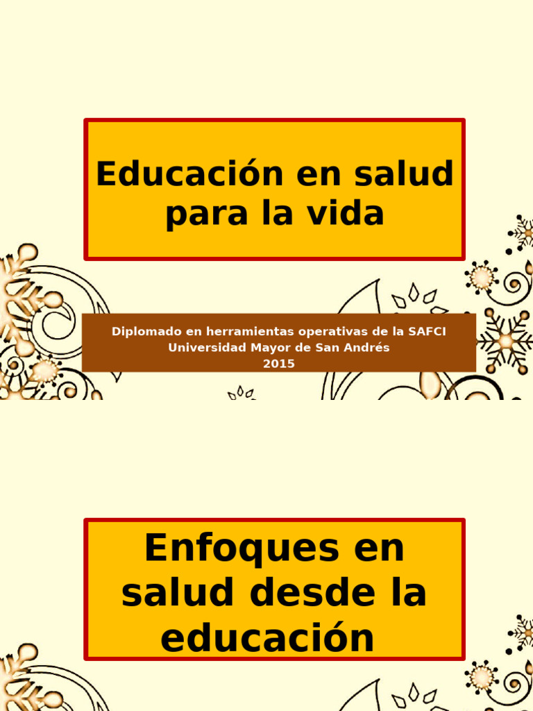 Educacion En Salud Para La Vida Pdf