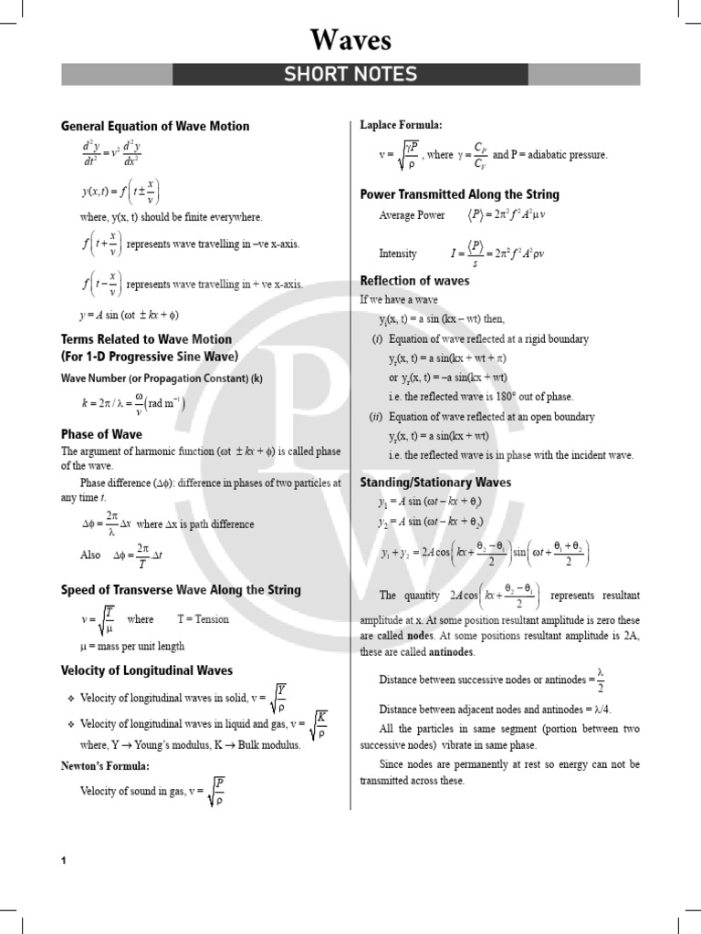14-wave-motion-short-notes-pdf