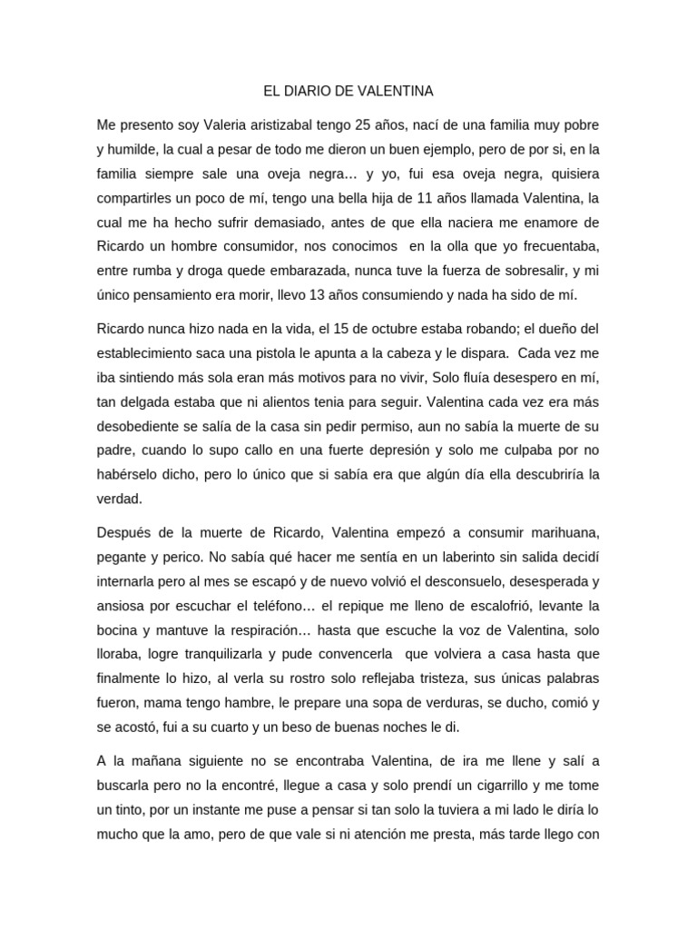 La lucha de Valeria y Valentina | PDF | Novela negra, policíaca y suspenso