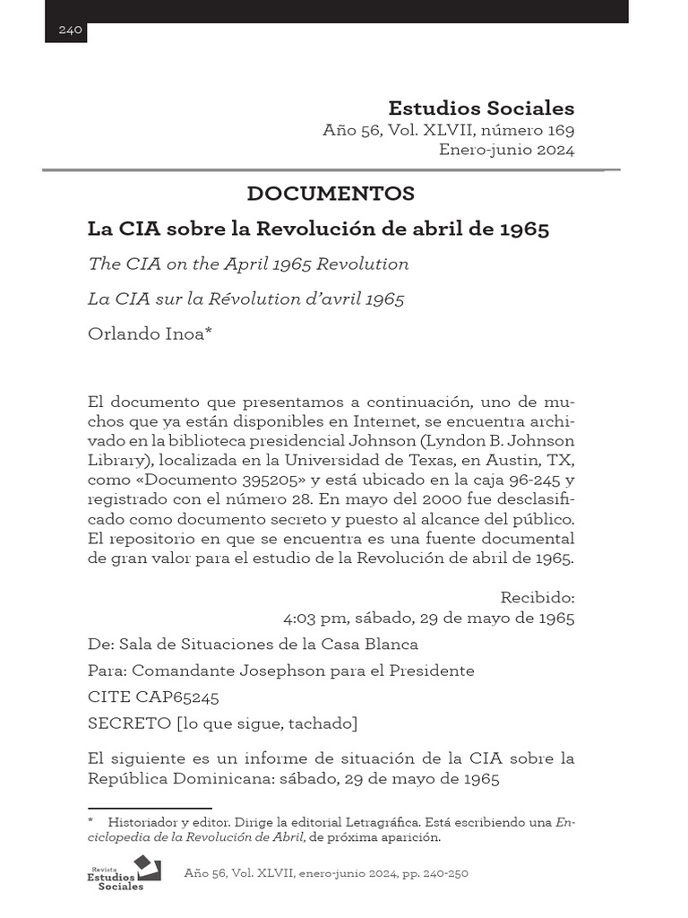 Orlando Inoa. La Cia | PDF