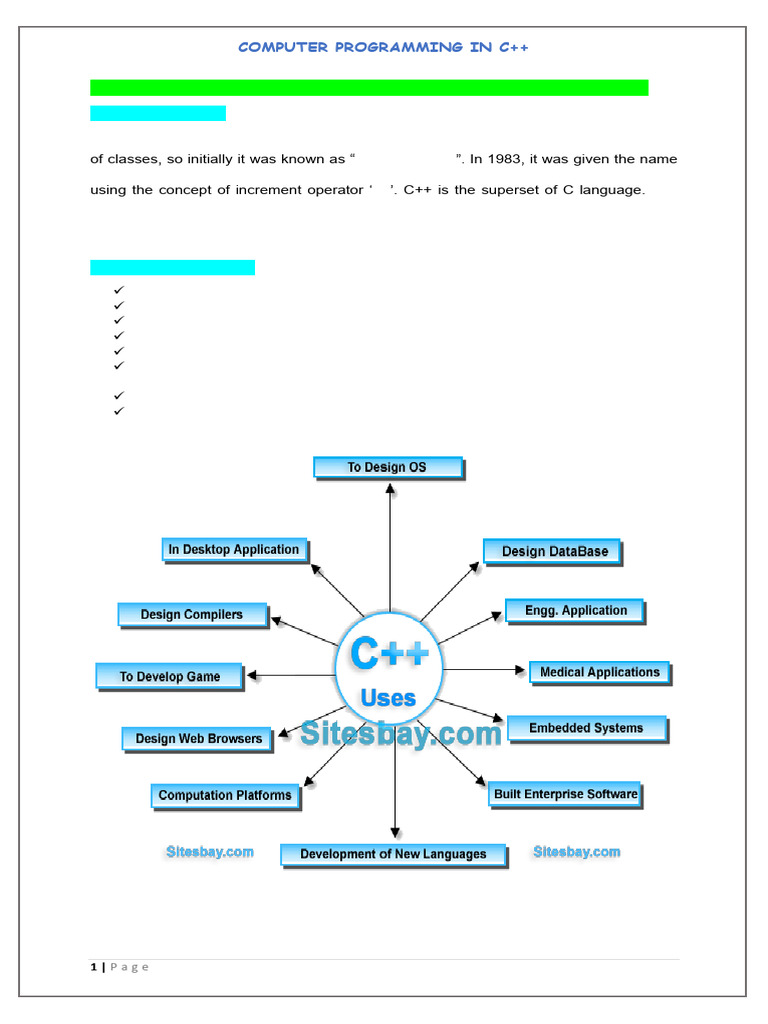 CH 3 2nd Year Notes - Unit#3 - Object Oriented Programming Using C++ | PDF