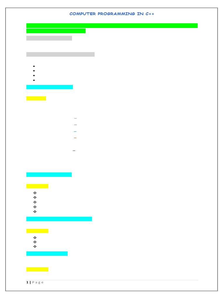 CH 4 2nd Year Notes - Unit#4 - Control Structure | PDF