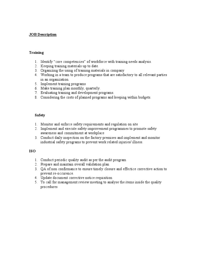 Training and Safety Program Overview | PDF