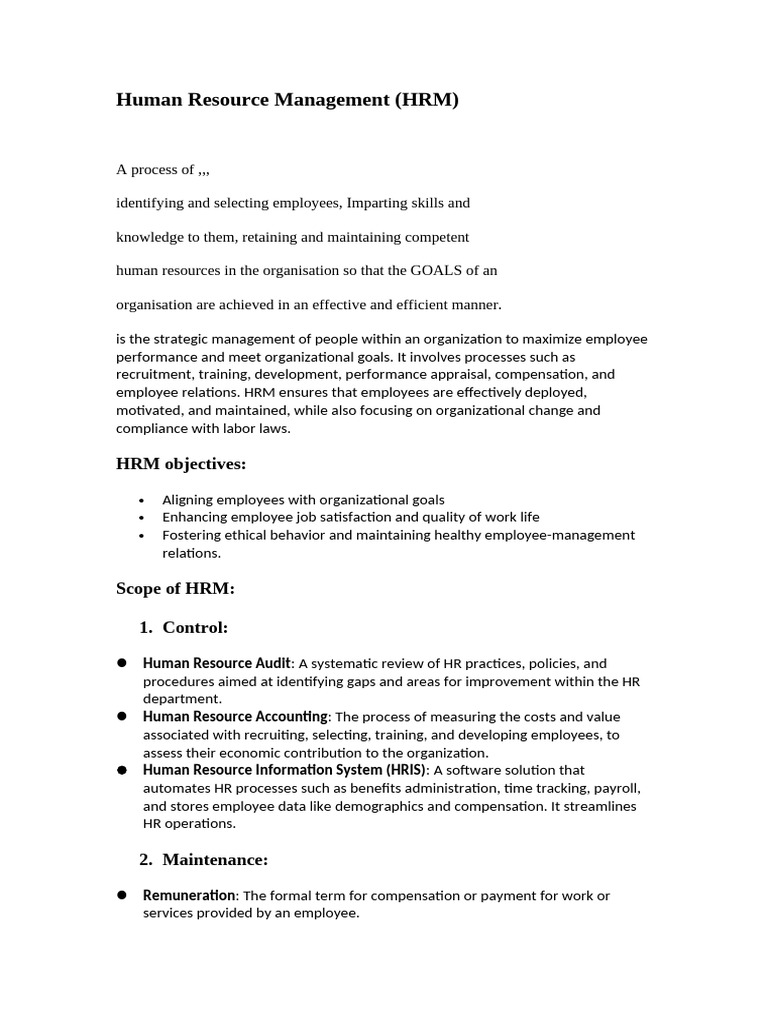 Mid Sem HRM | PDF