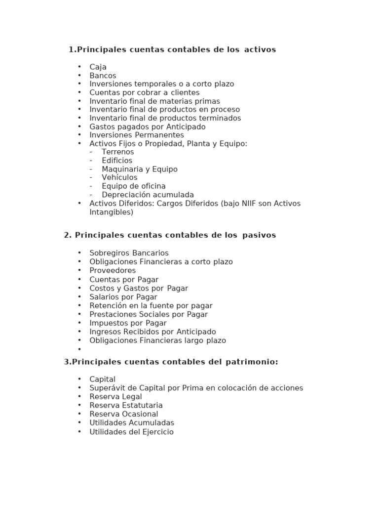 Guía de Cuentas Contables Empresariales | PDF | Finanzas y dinero