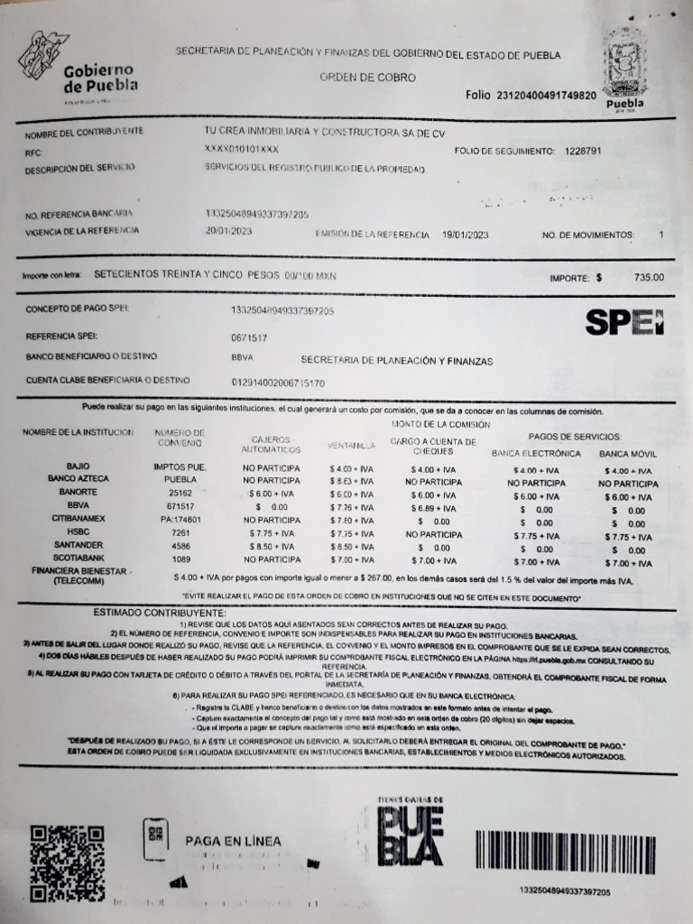 Orden de Pago | PDF