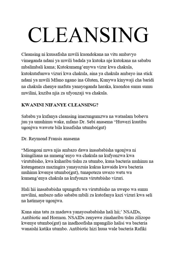 Cleansing full package protected pdf