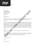 Sample Solicited Application Letter For Tecnical Writing | Philippines