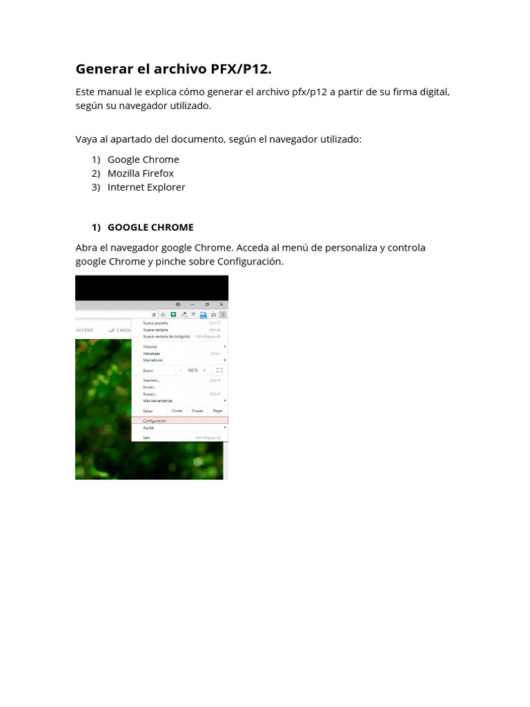 Generar El Archivo PFX | PDF