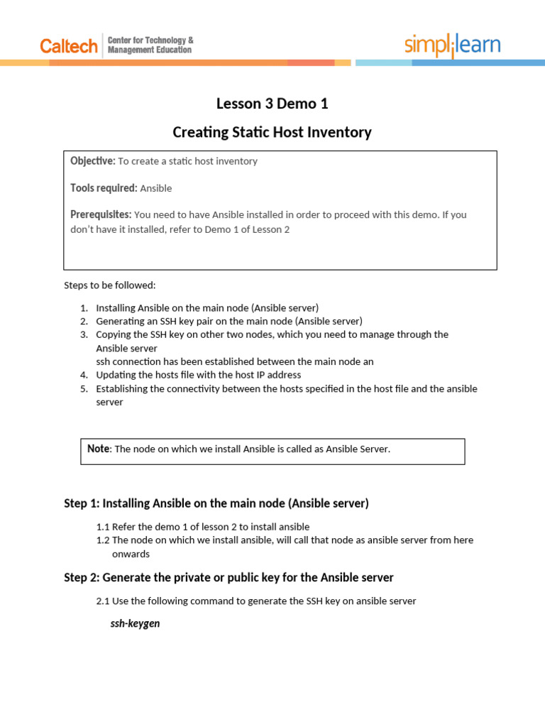 1creating Static Host Inventory | PDF