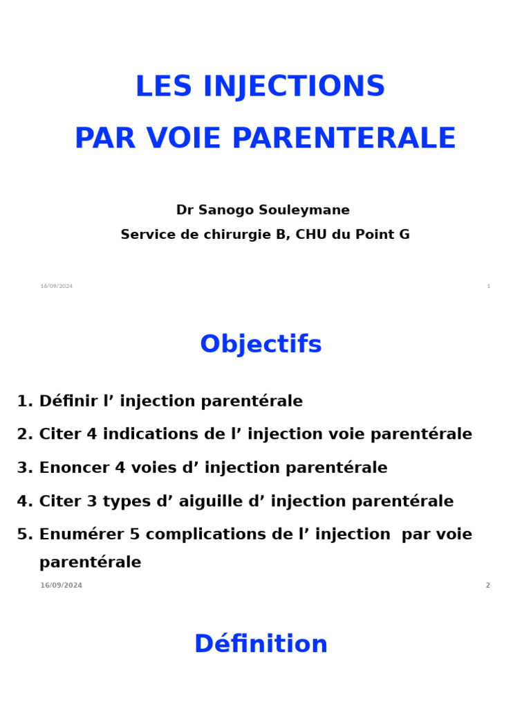 INJECTIONS Parenterale | PDF