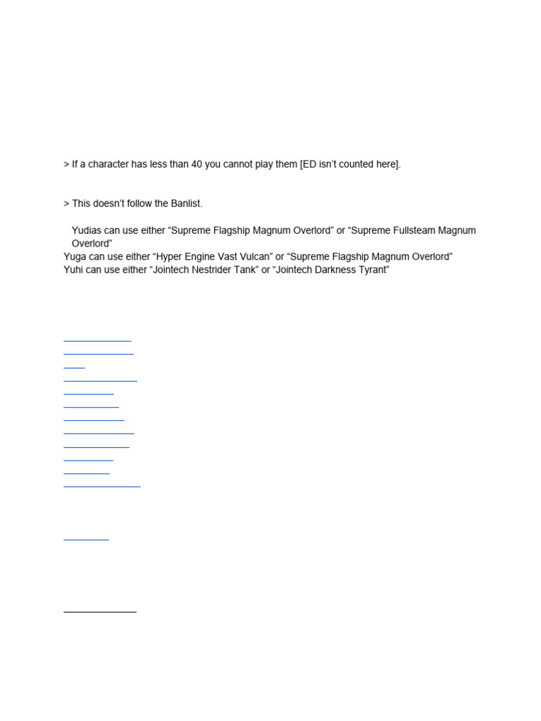 Rush Character Format | PDF