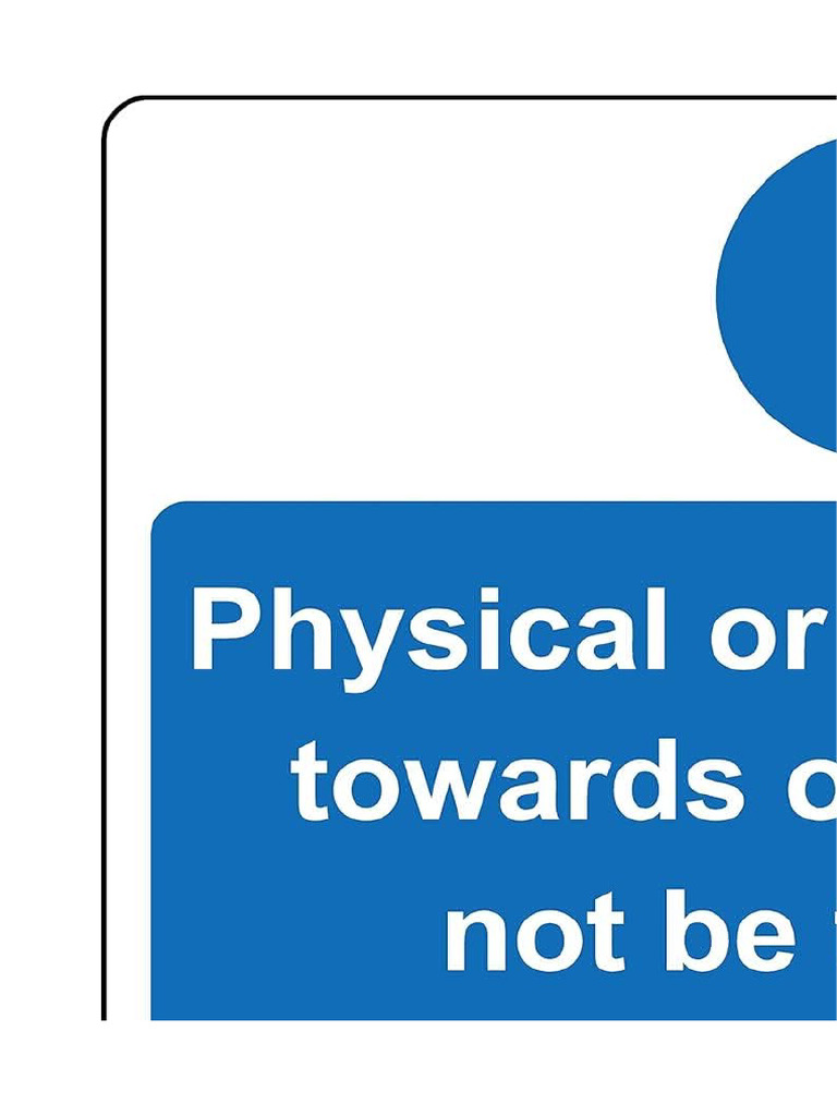 Physical - Verbal Abuse - Sign 2 | PDF