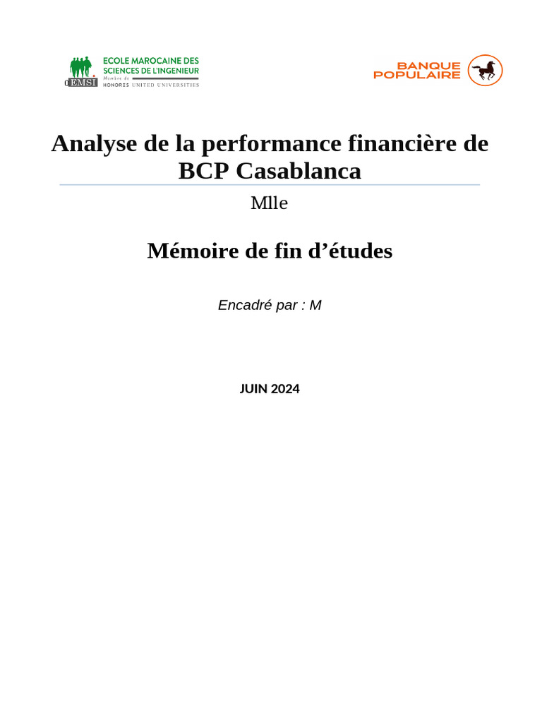 Rapport BCP | PDF