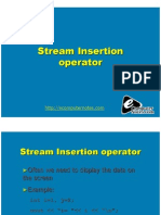 Computer Notes - Stream Insertion Operator