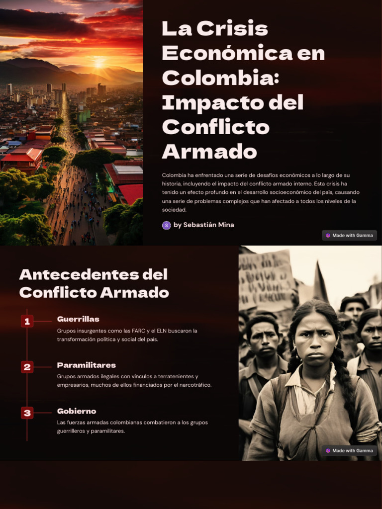 La Crisis Economica en Colombia Impacto Del Conflicto Armado | PDF