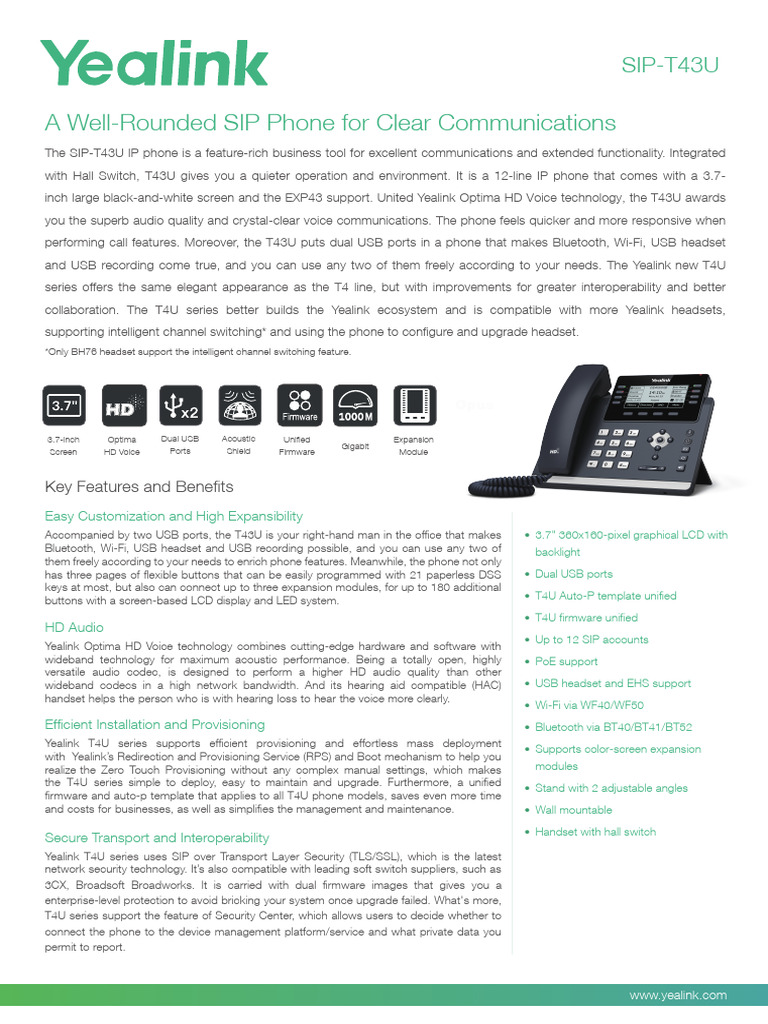 A Well-Rounded SIP Phone For Clear Communications | PDF