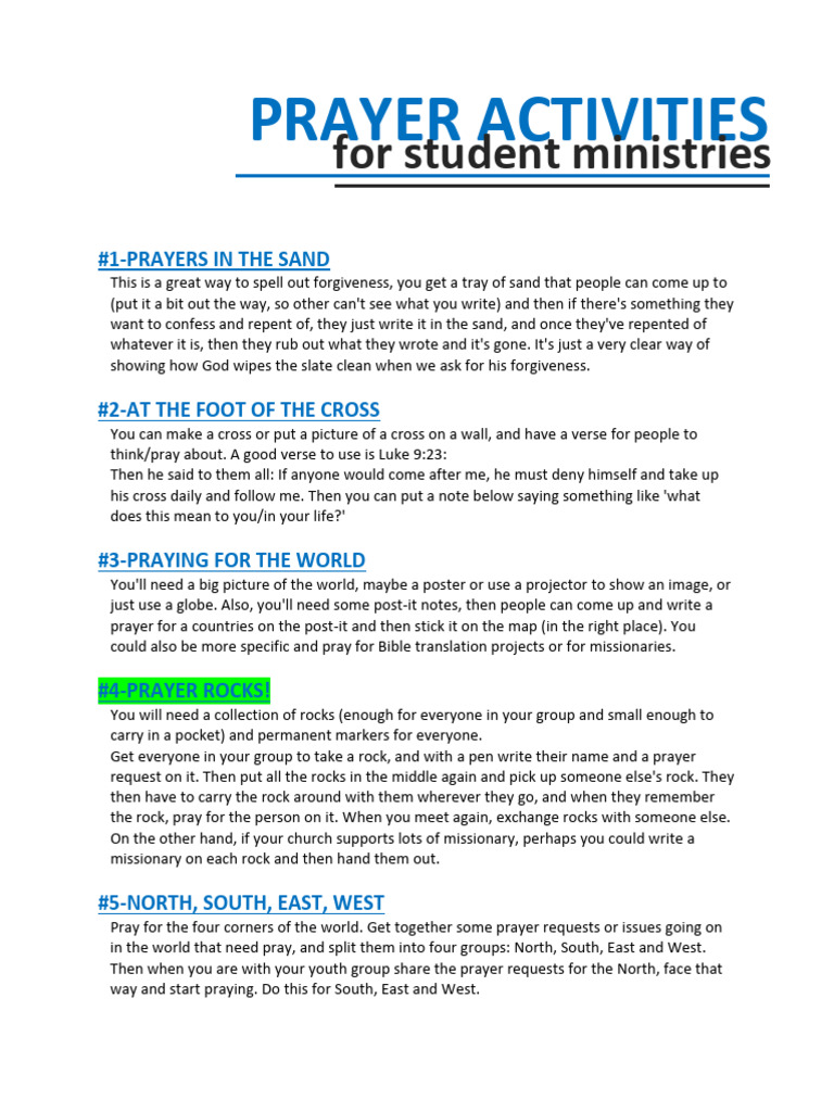 0e8402182 1550507273 Prayer-Activities | PDF