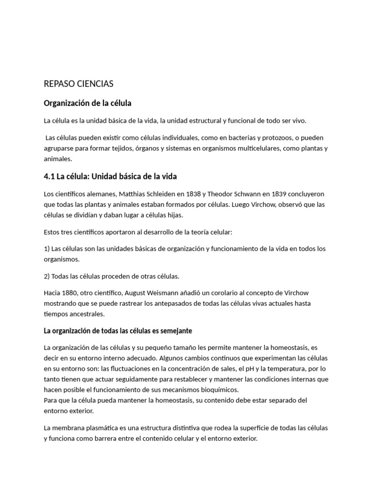 Repaso Ciencias Pdf Microscopio Salud Y Bienestar