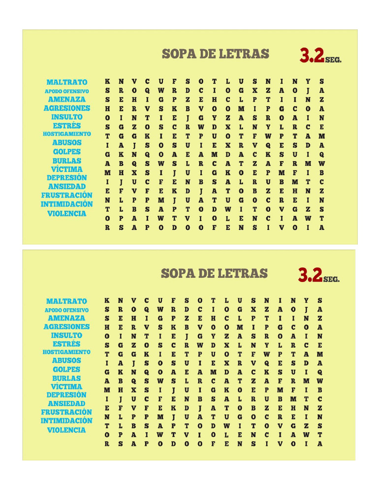 Sopa de Letras | PDF