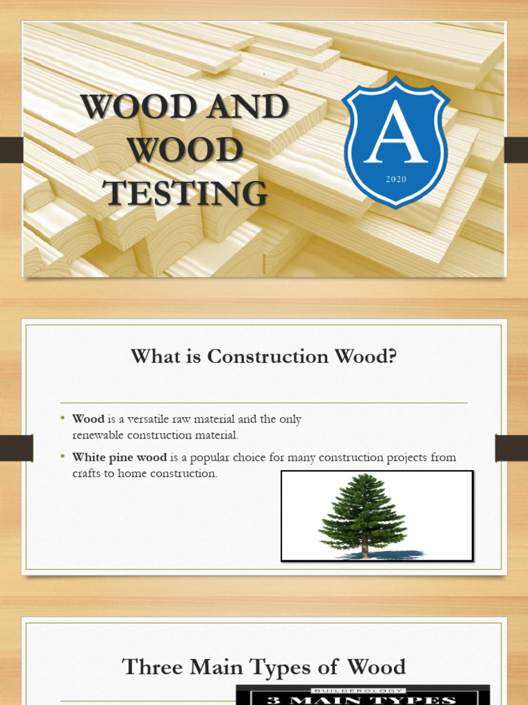 Wood and Wood Test | PDF