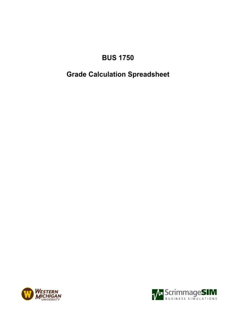 Grade Calculation Spreadsheet Assignment - Spring 2024 | PDF