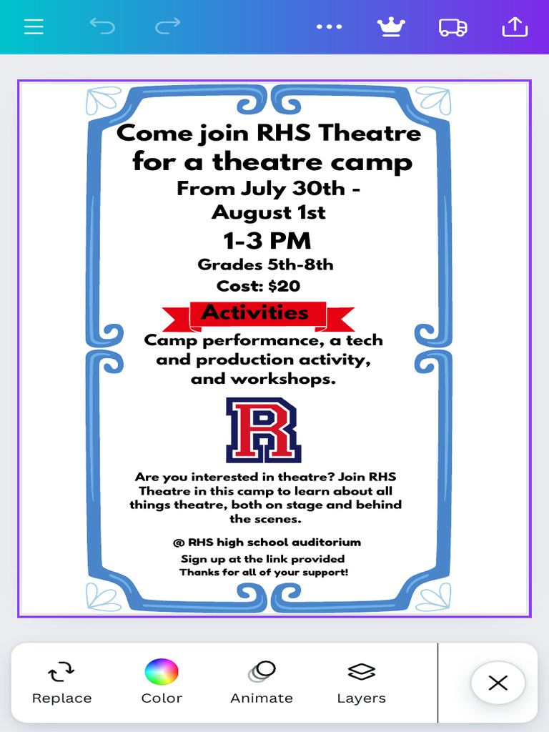 Come Join RHS Theatre - Poster (US) | PDF