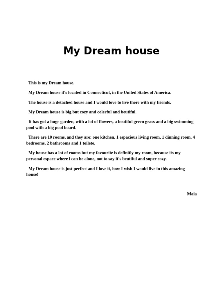 Dream House Pdf