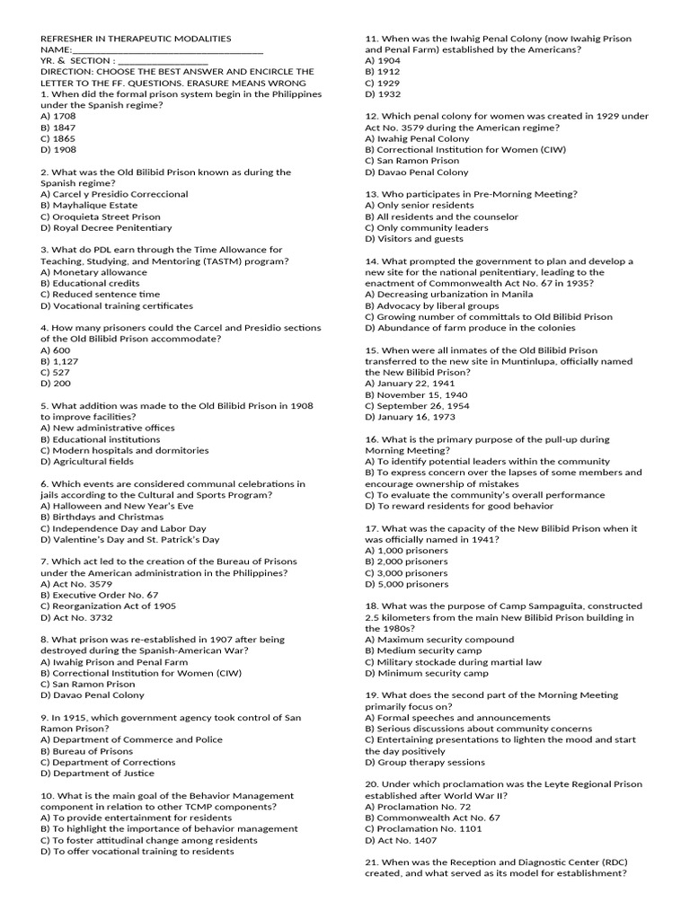 Therapeutic Modalities | PDF