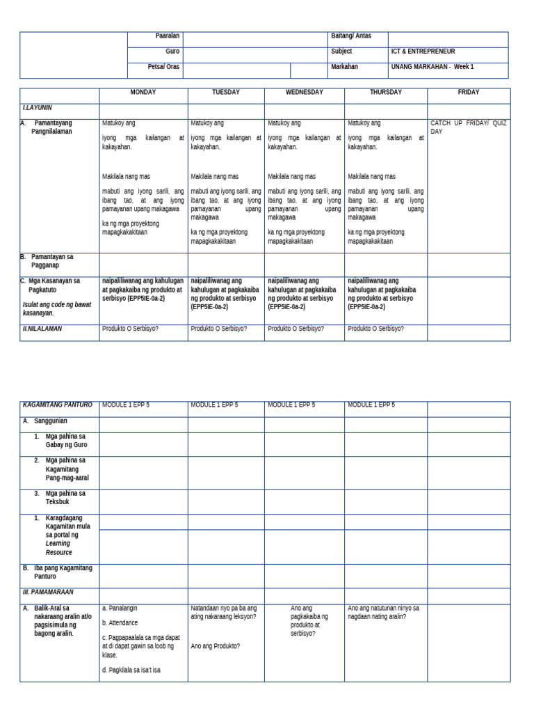 DLL Week 1 Epp 5 | PDF