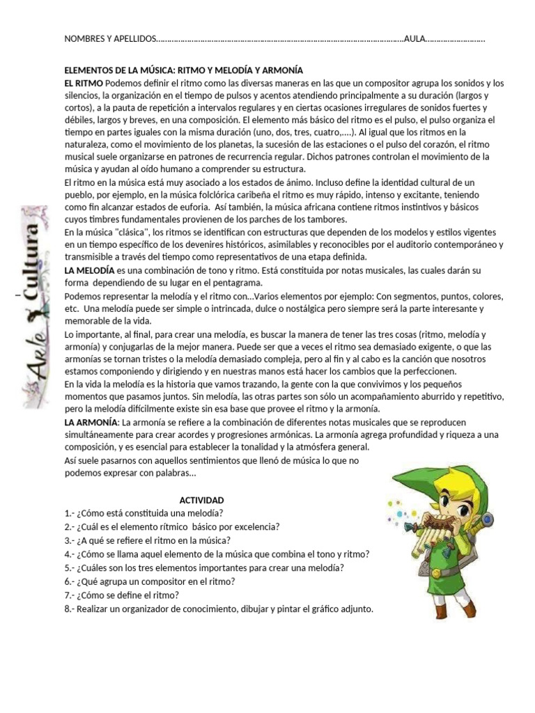 1.3 Ritmo y Melodia... | PDF | Ritmo | Melodía