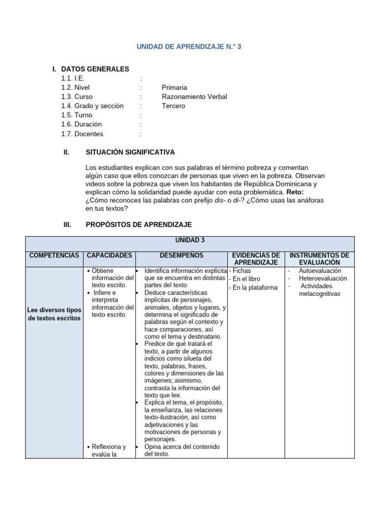 Unidad de Aprendizaje N3 | PDF