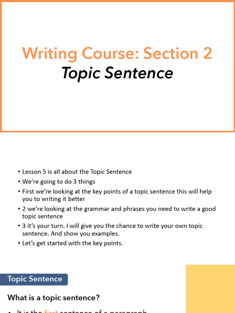 Understanding Topic Sentences | PDF | Korean Language | Language Arts ...