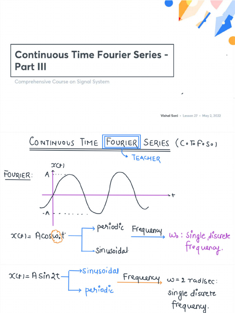 23.continuous Time Fourier Series Part III | PDF