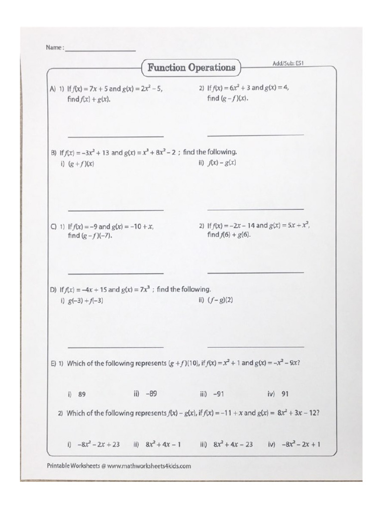 Function Operations | PDF