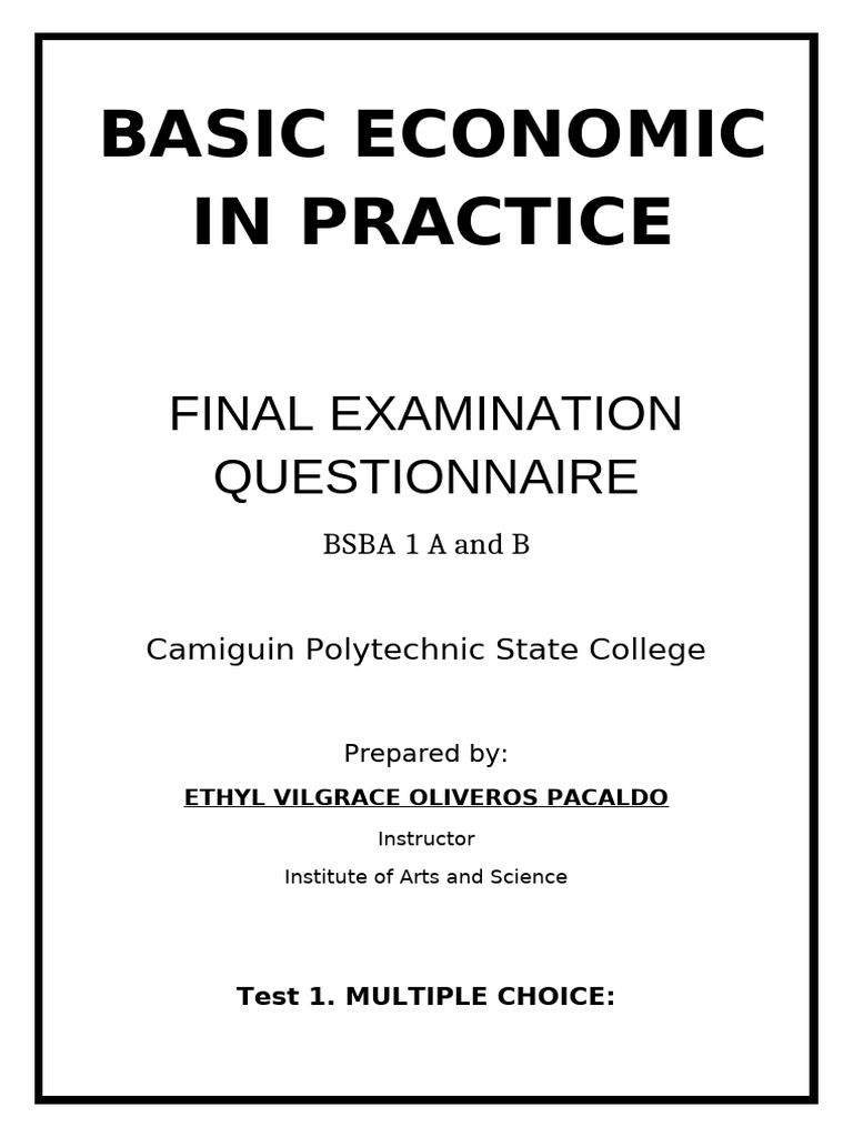 Basic economics pdf