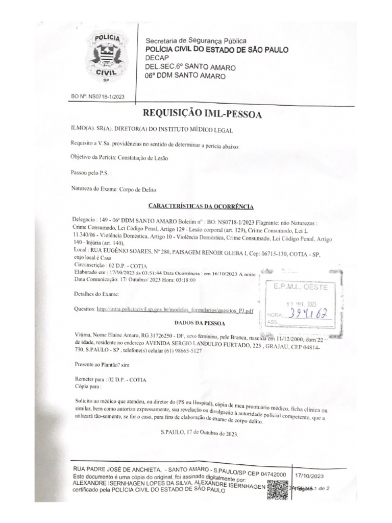 Requisição Iml | PDF