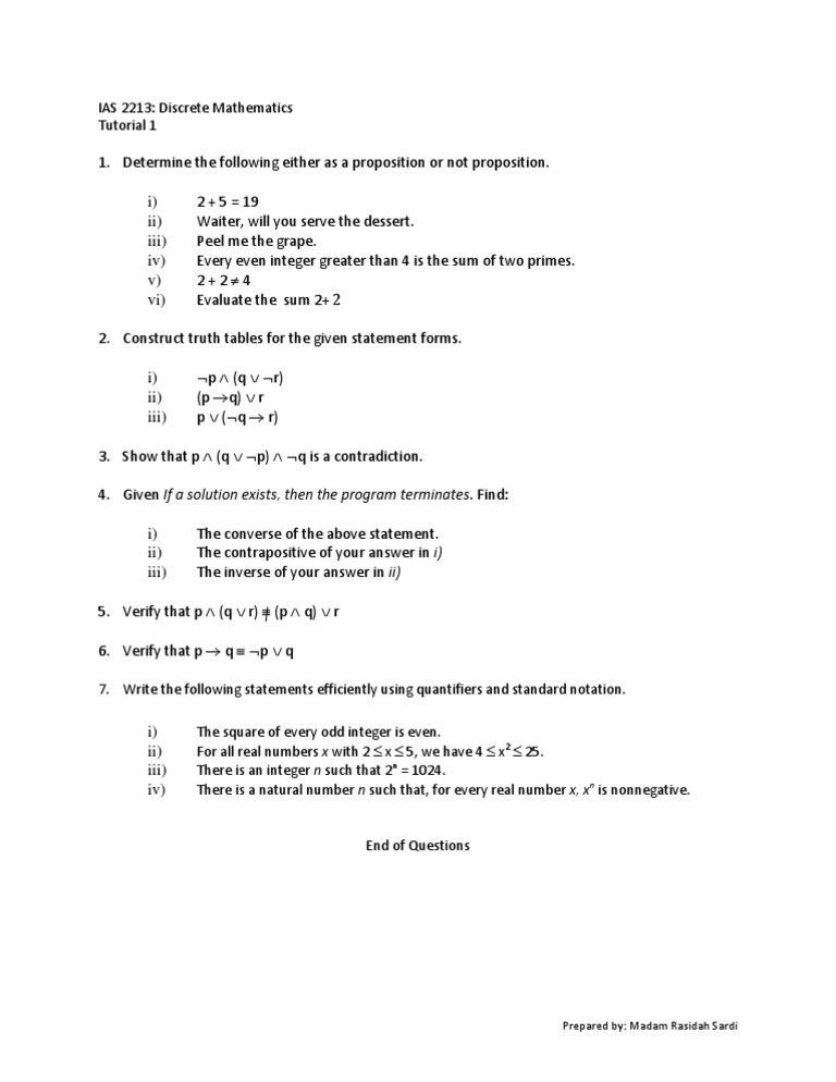 Tutorial 1 (DM) | PDF